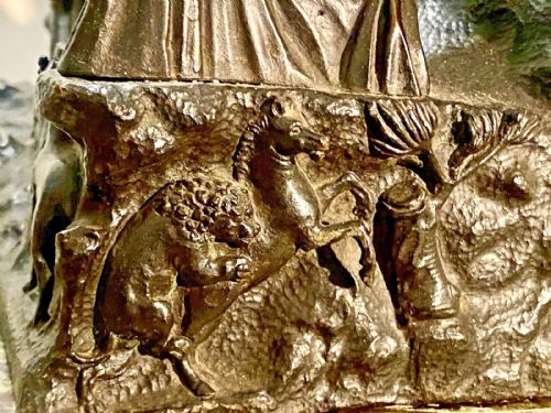 A LARGE 19TH CENTURY ANTIQUE ITALIAN BRONZE SCULPTURE GROUP THE FARNESE BULL - ADDITIONAL PHOTO 7