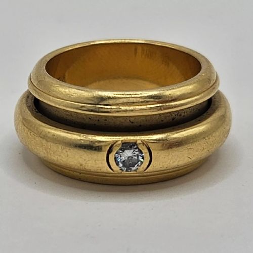 SUPERB QUALITY 18K YELLOW GOLD PIAGET DIAMOND POSSESSION RING IN 18CT GOLD - ADDITIONAL PHOTO 4