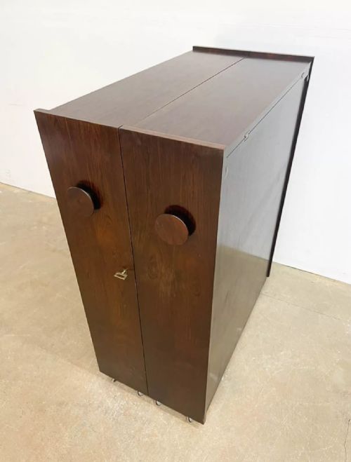 DANISH ROSEWOOD FOLDING BAR CABINET BY JOHANNES ANDERSEN DYRLUND MID CENTURY - ADDITIONAL PHOTO 3