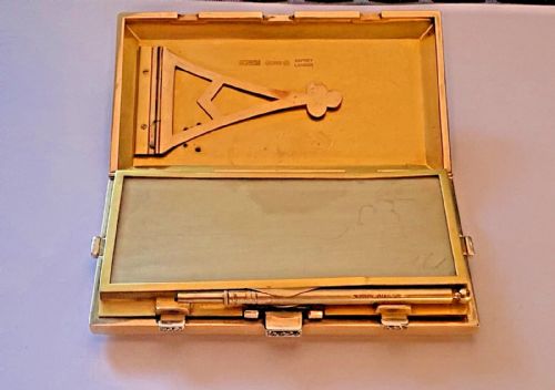 ASPREY ART DECO 9CT SOLID GOLD DIAMOND POWDER COMPACT VANITY CASE - ADDITIONAL PHOTO 7