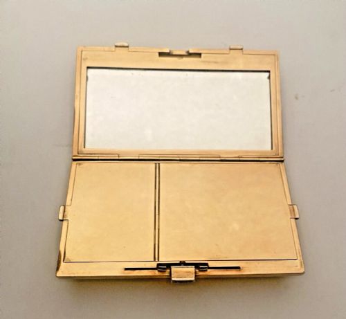 ASPREY ART DECO 9CT SOLID GOLD DIAMOND POWDER COMPACT VANITY CASE - ADDITIONAL PHOTO 10