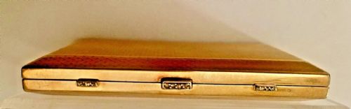 ASPREY ART DECO 9CT SOLID GOLD DIAMOND POWDER COMPACT VANITY CASE - ADDITIONAL PHOTO 14