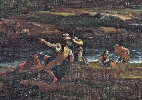 FRANCESCO ZUCCARELLI ANTIQUE CA 1720 CLASSICAL LANDSCAPE PAINTING ORIGINAL FRAME - ADDITIONAL PHOTO 2