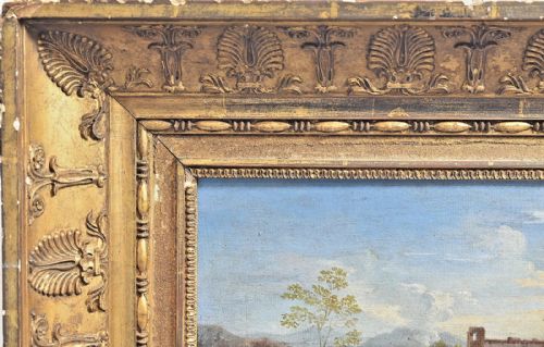 FRANCESCO ZUCCARELLI ANTIQUE CA 1720 CLASSICAL LANDSCAPE PAINTING ORIGINAL FRAME - ADDITIONAL PHOTO 4