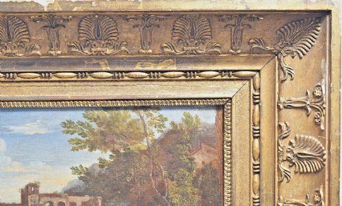FRANCESCO ZUCCARELLI ANTIQUE CA 1720 CLASSICAL LANDSCAPE PAINTING ORIGINAL FRAME - ADDITIONAL PHOTO 5