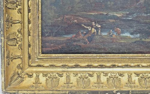 FRANCESCO ZUCCARELLI ANTIQUE CA 1720 CLASSICAL LANDSCAPE PAINTING ORIGINAL FRAME - ADDITIONAL PHOTO 6