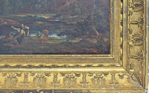 FRANCESCO ZUCCARELLI ANTIQUE CA 1720 CLASSICAL LANDSCAPE PAINTING ORIGINAL FRAME - ADDITIONAL PHOTO 7