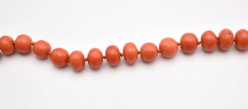 ANTIQUE NATURAL PINK CORAL GRADUATED BEAD NECKLACE LENGTH 29 WEIGHT 822G - ADDITIONAL PHOTO 2