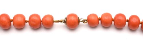 ANTIQUE NATURAL PINK CORAL GRADUATED BEAD NECKLACE LENGTH 29 WEIGHT 822G - ADDITIONAL PHOTO 4