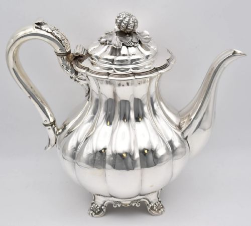 A WILLIAM IV STERLING SILVER 4 PIECE TEA COFFEE SERVICE JOSEPH CRADDOCK 1827 - ADDITIONAL PHOTO 1