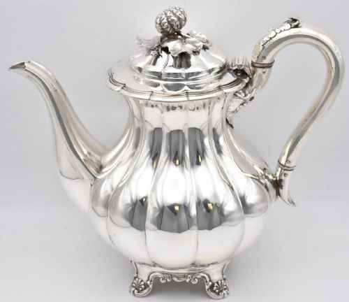 A WILLIAM IV STERLING SILVER 4 PIECE TEA COFFEE SERVICE JOSEPH CRADDOCK 1827 - ADDITIONAL PHOTO 2