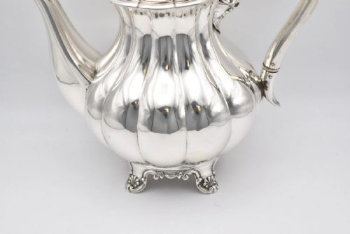 A WILLIAM IV STERLING SILVER 4 PIECE TEA COFFEE SERVICE JOSEPH CRADDOCK 1827 - ADDITIONAL PHOTO 4