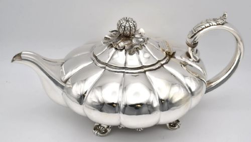 A WILLIAM IV STERLING SILVER 4 PIECE TEA COFFEE SERVICE JOSEPH CRADDOCK 1827 - ADDITIONAL PHOTO 7