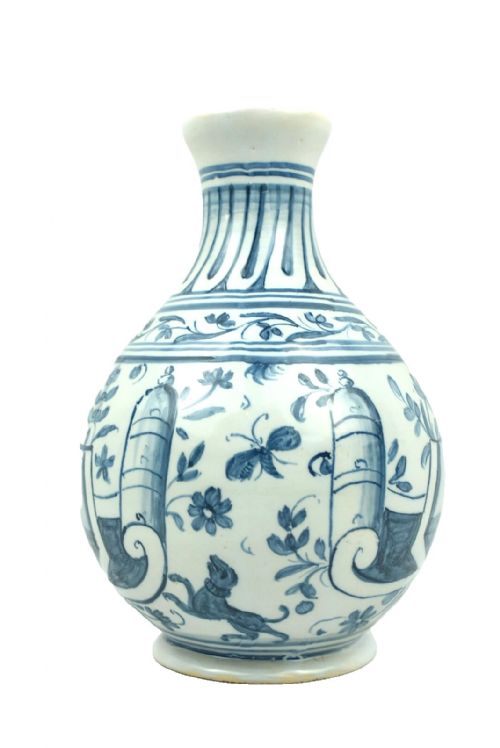 A FAIENCE APOTHECARY CERAMIC CHEMIST BOTTLE INSCRIBED AQ DI GREEDRI - ADDITIONAL PHOTO 3