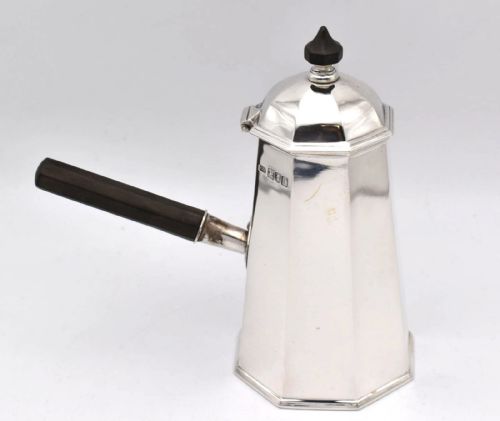 EDWARDIAN SILVER SIDEHANDLED COFFEE POT MILK JUG HARRISON BROTHERS HOWSON - ADDITIONAL PHOTO 4