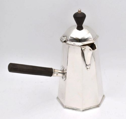 EDWARDIAN SILVER SIDEHANDLED COFFEE POT MILK JUG HARRISON BROTHERS HOWSON - ADDITIONAL PHOTO 5