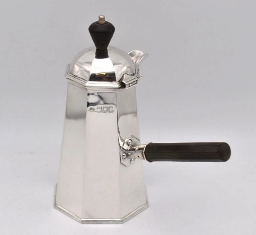 EDWARDIAN SILVER SIDEHANDLED COFFEE POT MILK JUG HARRISON BROTHERS HOWSON - ADDITIONAL PHOTO 6
