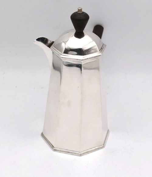 EDWARDIAN SILVER SIDEHANDLED COFFEE POT MILK JUG HARRISON BROTHERS HOWSON - ADDITIONAL PHOTO 7