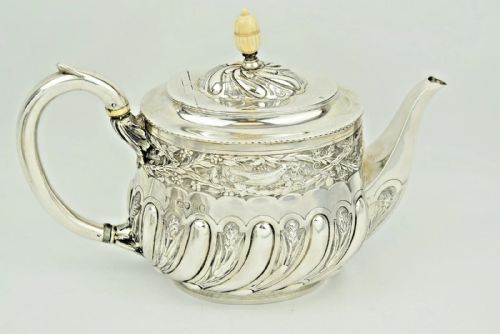 STYLISH ART NOUVEAU SOLID SILVER 3 PIECE TEA SET BIRMINGHAM 1924 FS - ADDITIONAL PHOTO 1