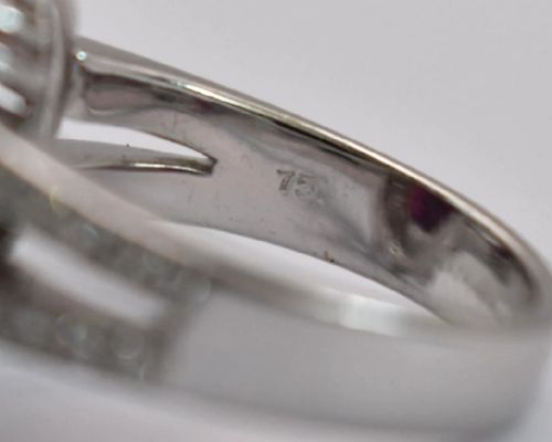 VINTAGE 18CT GOLD RUBY DIAMOND OVAL CLUSTER RING 681CT RUBY 105CT DIAMONDS - ADDITIONAL PHOTO 7