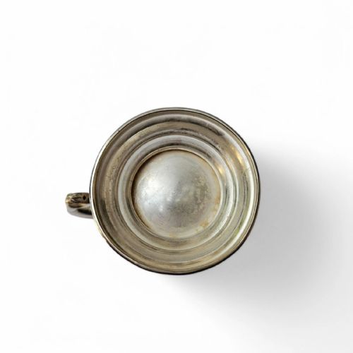 ANTIQUE SOLID SILVER CHRISTENING MUG ROCOCO SCROLL HANDLE BALUSTER FORM - ADDITIONAL PHOTO 8