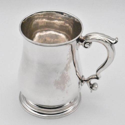 1751 GEORGIAN SOLID SILVER MUG TANKARD - ADDITIONAL PHOTO 2