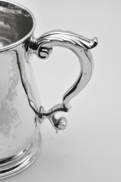 1751 GEORGIAN SOLID SILVER MUG TANKARD - ADDITIONAL PHOTO 3