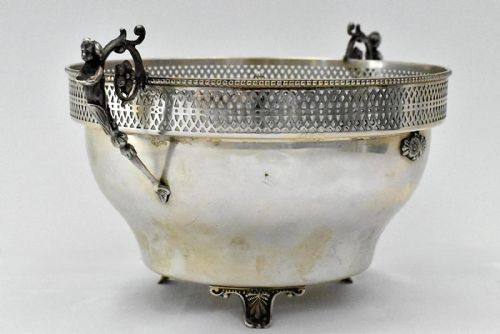 GIOIELLERIA AGLIARDI CASSINO SILVER 800 FOOD WARMER CHAFING OR SERVING DISH - ADDITIONAL PHOTO 1