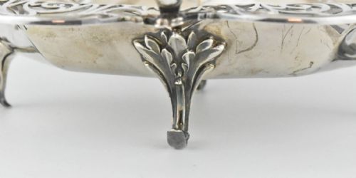 1909 SOLID SILVER INTRICATE PIERCEDWORK BASKET BY JAMES DIXON SONS LTD - ADDITIONAL PHOTO 6