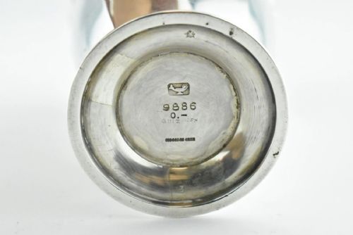 1934 ROBERTS BELK ART DECO SOLID SILVER POLYGON SIDES ROUND TOP SUGAR SHAKER - ADDITIONAL PHOTO 2