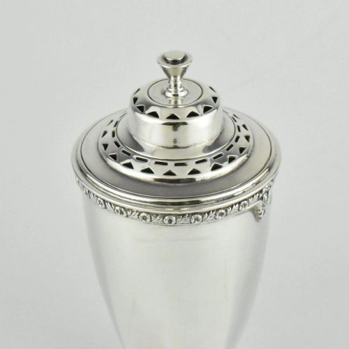 1934 ROBERTS BELK ART DECO SOLID SILVER POLYGON SIDES ROUND TOP SUGAR SHAKER - ADDITIONAL PHOTO 6