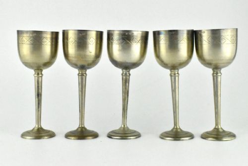 10 PCS ANTIQUE RUSSIAN JUDAICA 875 SILVER KIDDUSH CUPS - ADDITIONAL PHOTO 4