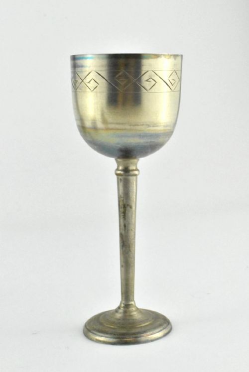 10 PCS ANTIQUE RUSSIAN JUDAICA 875 SILVER KIDDUSH CUPS - ADDITIONAL PHOTO 8