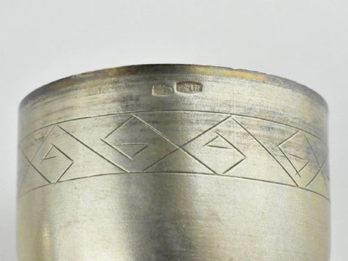 10 PCS ANTIQUE RUSSIAN JUDAICA 875 SILVER KIDDUSH CUPS - ADDITIONAL PHOTO 11