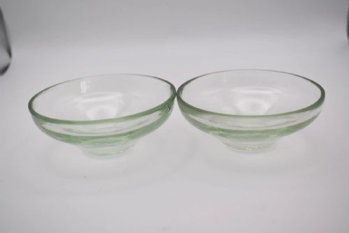 PAIR OF ANTIQUE HALLMARKED 1933 VINERS GEORGE V STERLING SILVER DESSERT DISHES GLASS LINERS - ADDITIONAL PHOTO 8