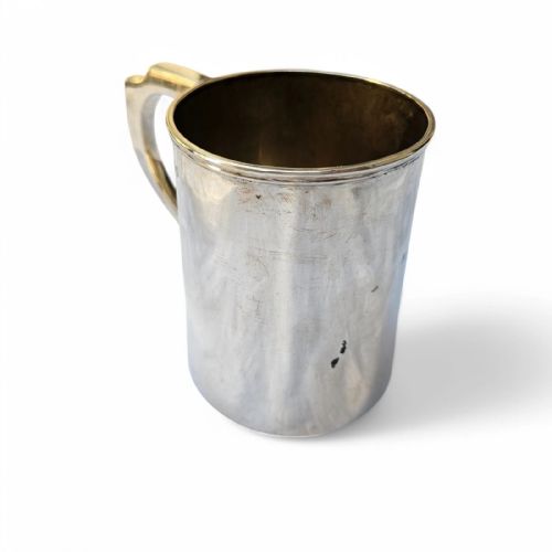 ANTIQUE STERLING SILVER TANKARD ELEGANT HANDCRAFTED DESIGN CIRCA 19TH CENTURY - ADDITIONAL PHOTO 1