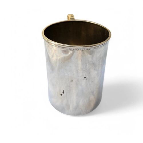 ANTIQUE STERLING SILVER TANKARD ELEGANT HANDCRAFTED DESIGN CIRCA 19TH CENTURY - ADDITIONAL PHOTO 2