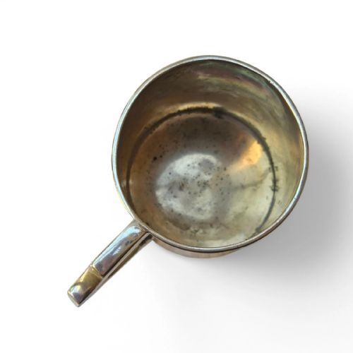ANTIQUE STERLING SILVER TANKARD ELEGANT HANDCRAFTED DESIGN CIRCA 19TH CENTURY - ADDITIONAL PHOTO 5