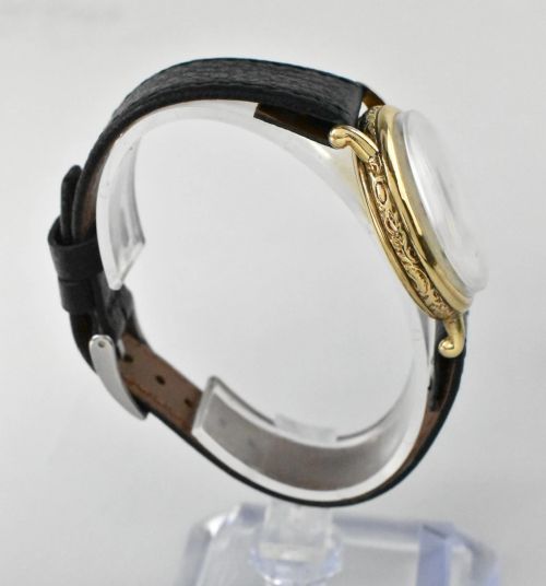 A VINTAGE 1940S CYMA MENS WRISTWATCH 9CT SOLID GOLD MOTHEROFPEARL DIAL - ADDITIONAL PHOTO 4