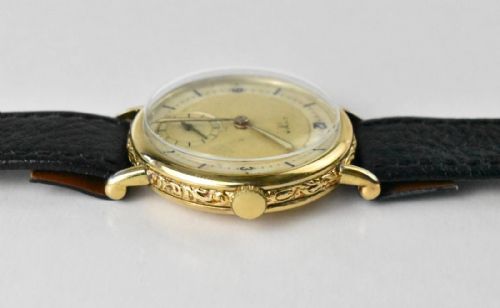 A VINTAGE 1940S CYMA MENS WRISTWATCH 9CT SOLID GOLD MOTHEROFPEARL DIAL - ADDITIONAL PHOTO 5