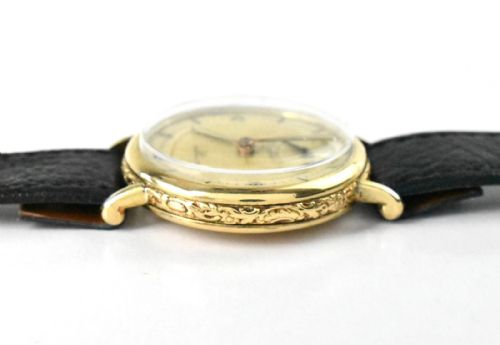 A VINTAGE 1940S CYMA MENS WRISTWATCH 9CT SOLID GOLD MOTHEROFPEARL DIAL - ADDITIONAL PHOTO 6