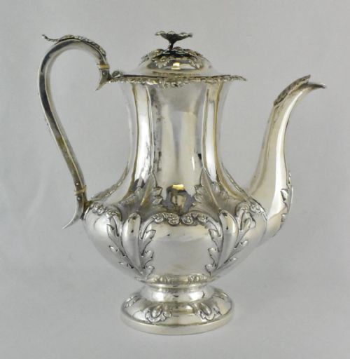 1842 VICTORIAN FOURPIECE STERLING SILVER TEA AND COFFEE SET BY WILLIAM HUNTER - ADDITIONAL PHOTO 2