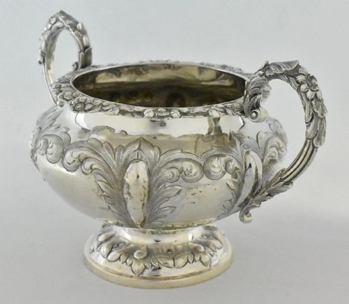 1842 VICTORIAN FOURPIECE STERLING SILVER TEA AND COFFEE SET BY WILLIAM HUNTER - ADDITIONAL PHOTO 12