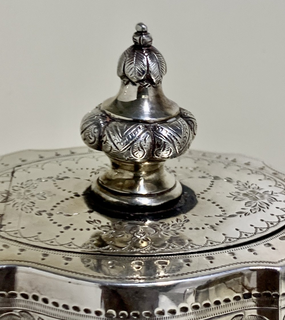 1873 A Highly Engraved Victorian Sterling Silver Tea Coffee Service View V