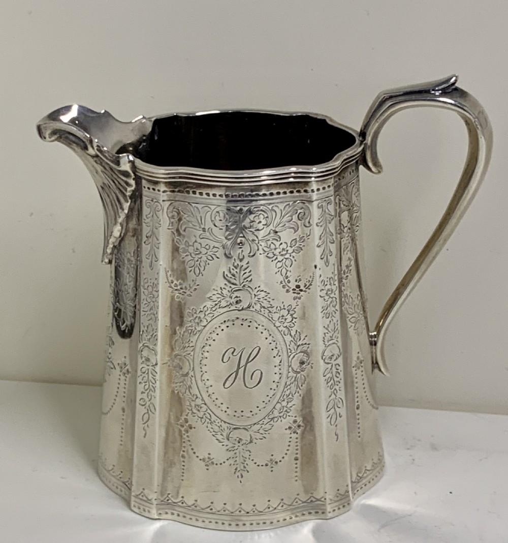 1873 A Highly Engraved Victorian Sterling Silver Tea Coffee Service View VIII