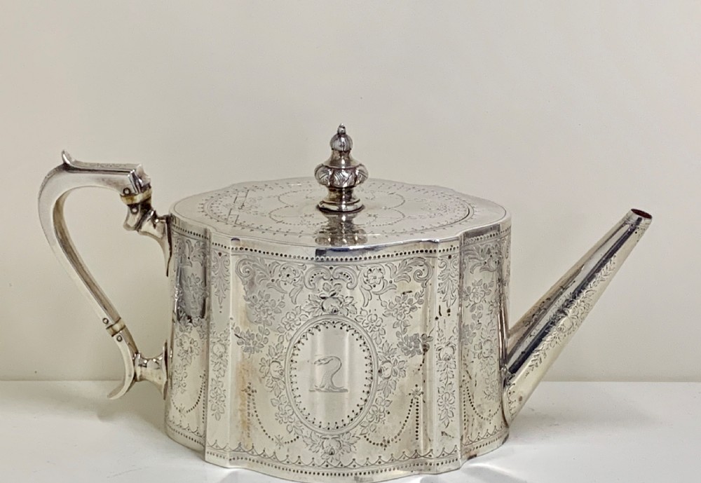 1873 A Highly Engraved Victorian Sterling Silver Tea Coffee Service View XI