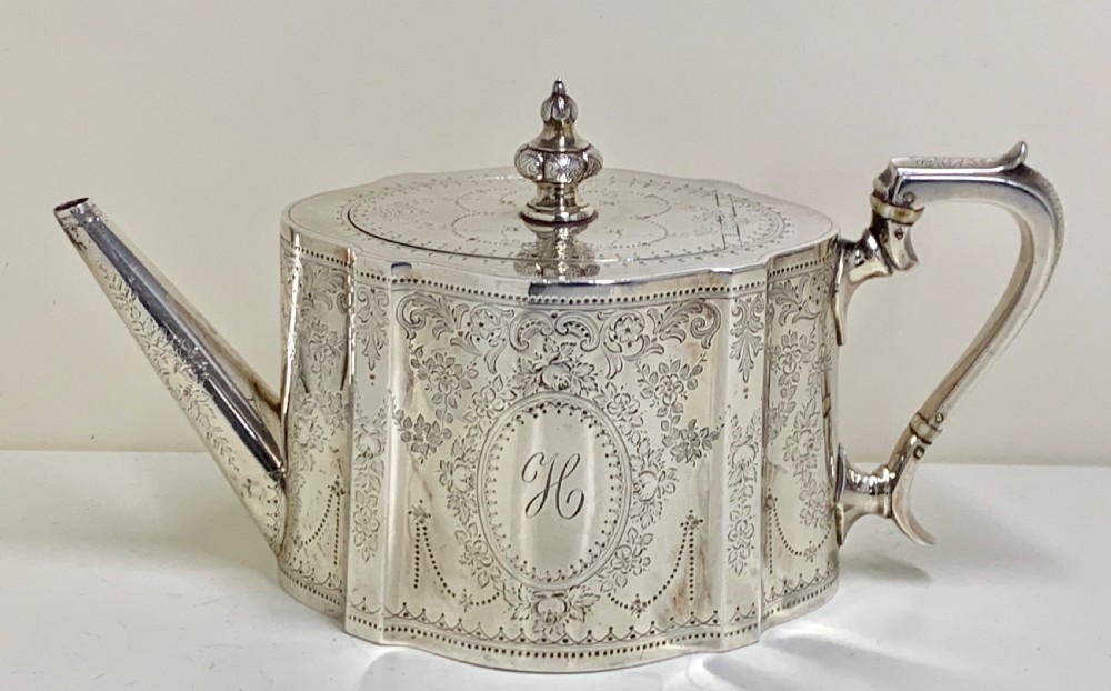 1873 A Highly Engraved Victorian Sterling Silver Tea Coffee Service View XII