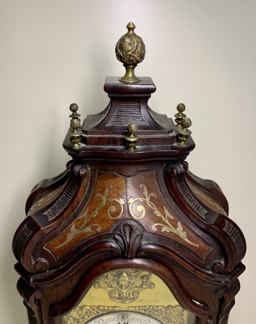 A Large French Brass inlaid Mahogany Planchon A Paris mantel clock. View III