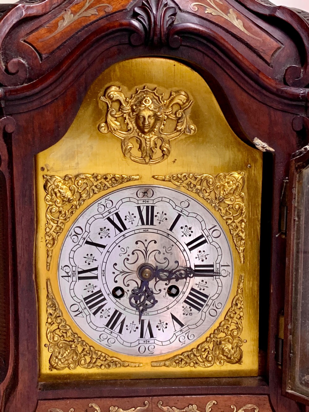 A Large French Brass inlaid Mahogany Planchon A Paris mantel clock. View VIII