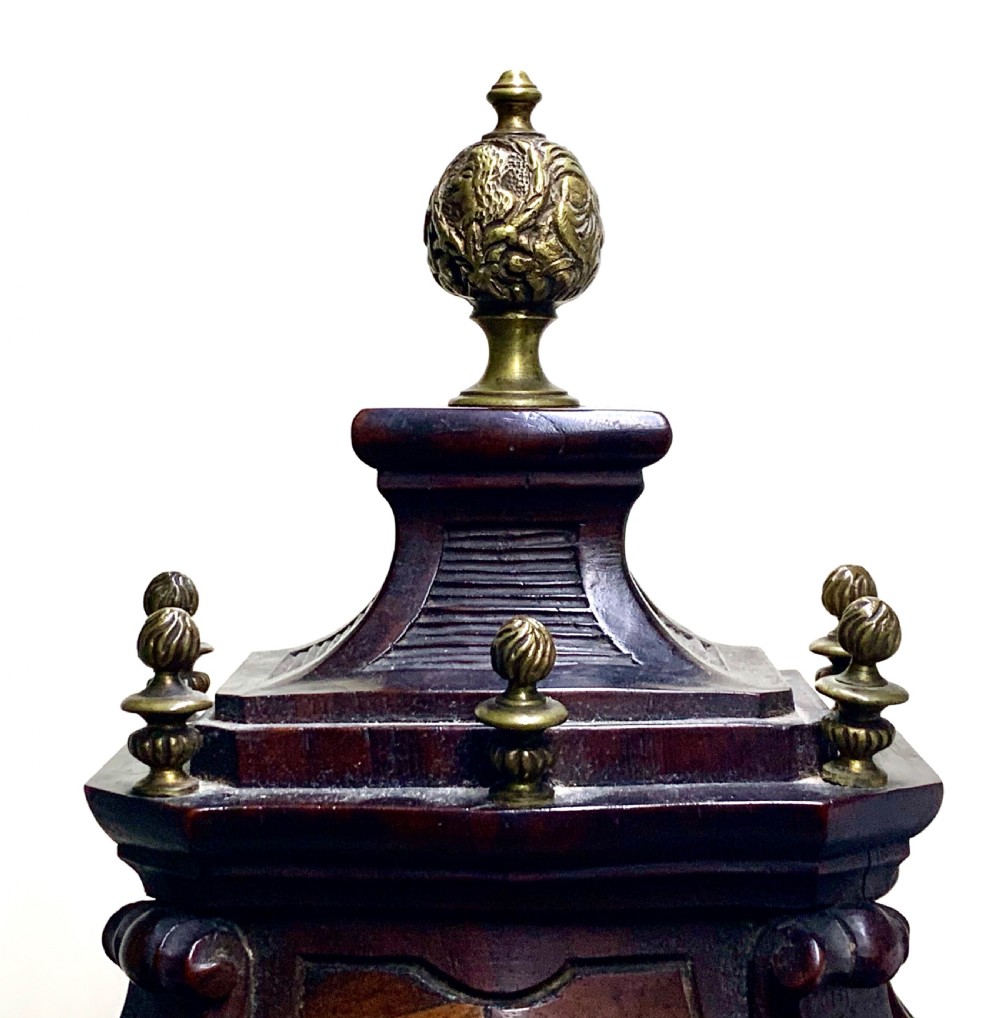 A Large French Brass inlaid Mahogany Planchon A Paris mantel clock. View XIV
